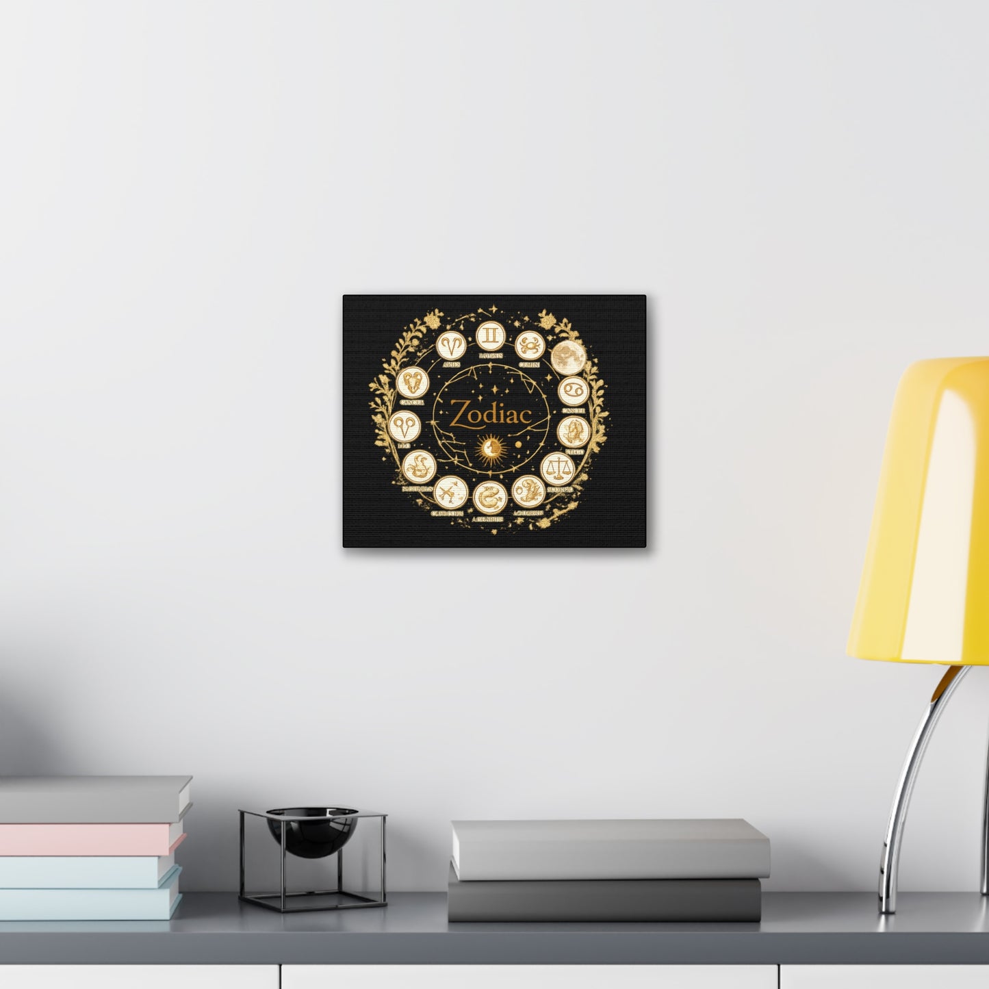 Golden Zodiac Astrology Canvas | Eco-Limited