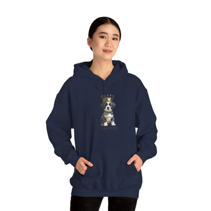 “I Am The King” Crowned Puppy Graphic Hoodie|Eco-Limited