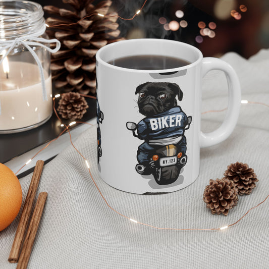 Cute Motorcycle Dog Coffee Cup (11oz, 15oz)