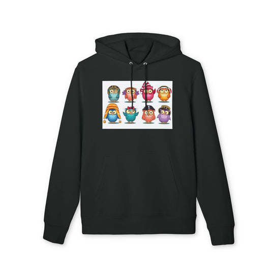 Whimsical Owl Squad Graphic Hoodie | Eco-Limited