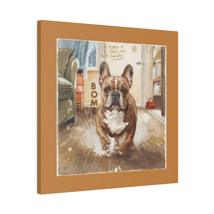 Happy Home Bulldog Canvas Art | Eco-Limited