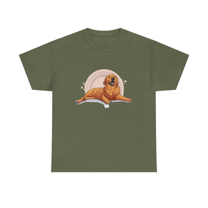 Golden Retriever Graphic Relaxed Tee|Eco-Friendly - Limited