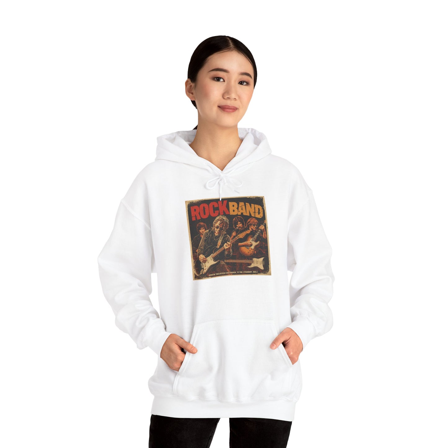 Rock Band Vintage Collage Hoodie | Eco-Limited