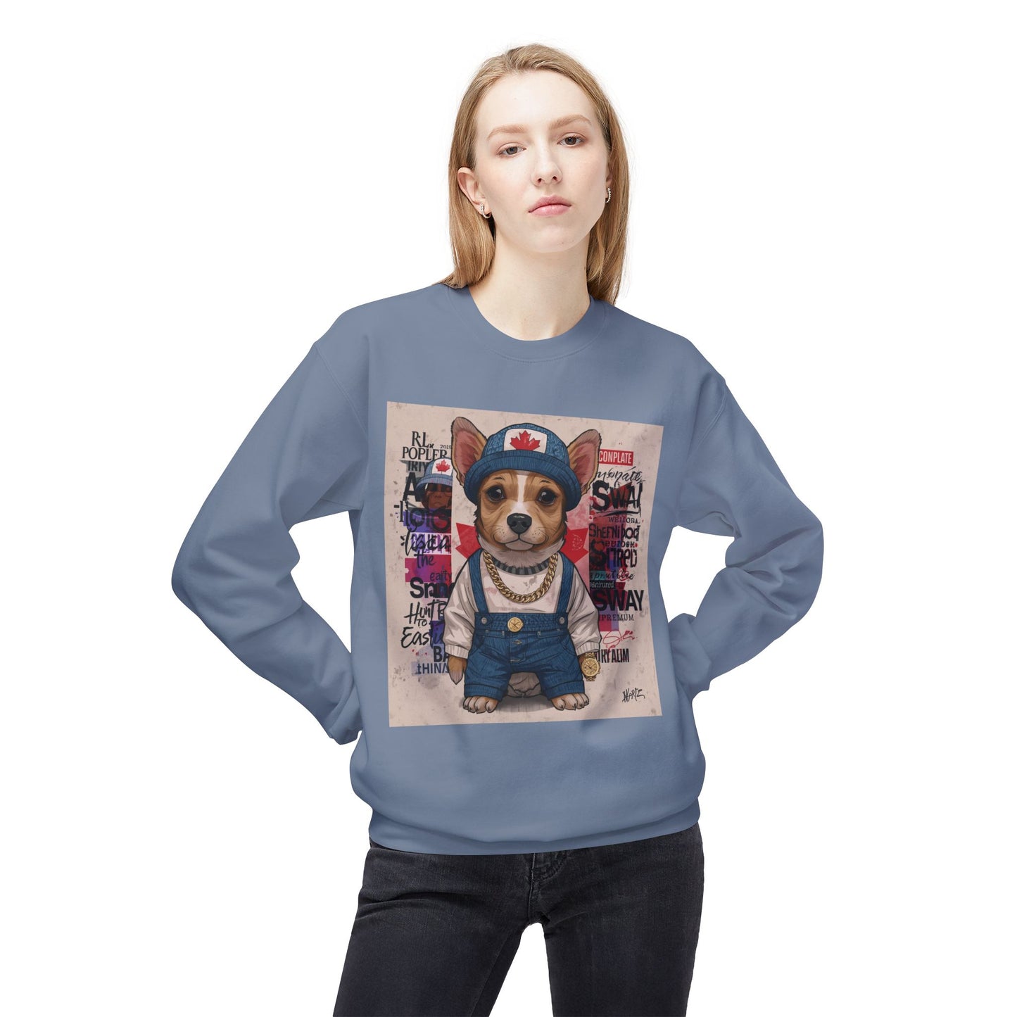 Lucky Street Pup Art Sweater | Eco-Limited