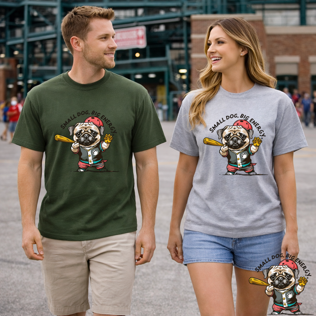 Small Dog Big Energy T-Shirt | Eco-Limited