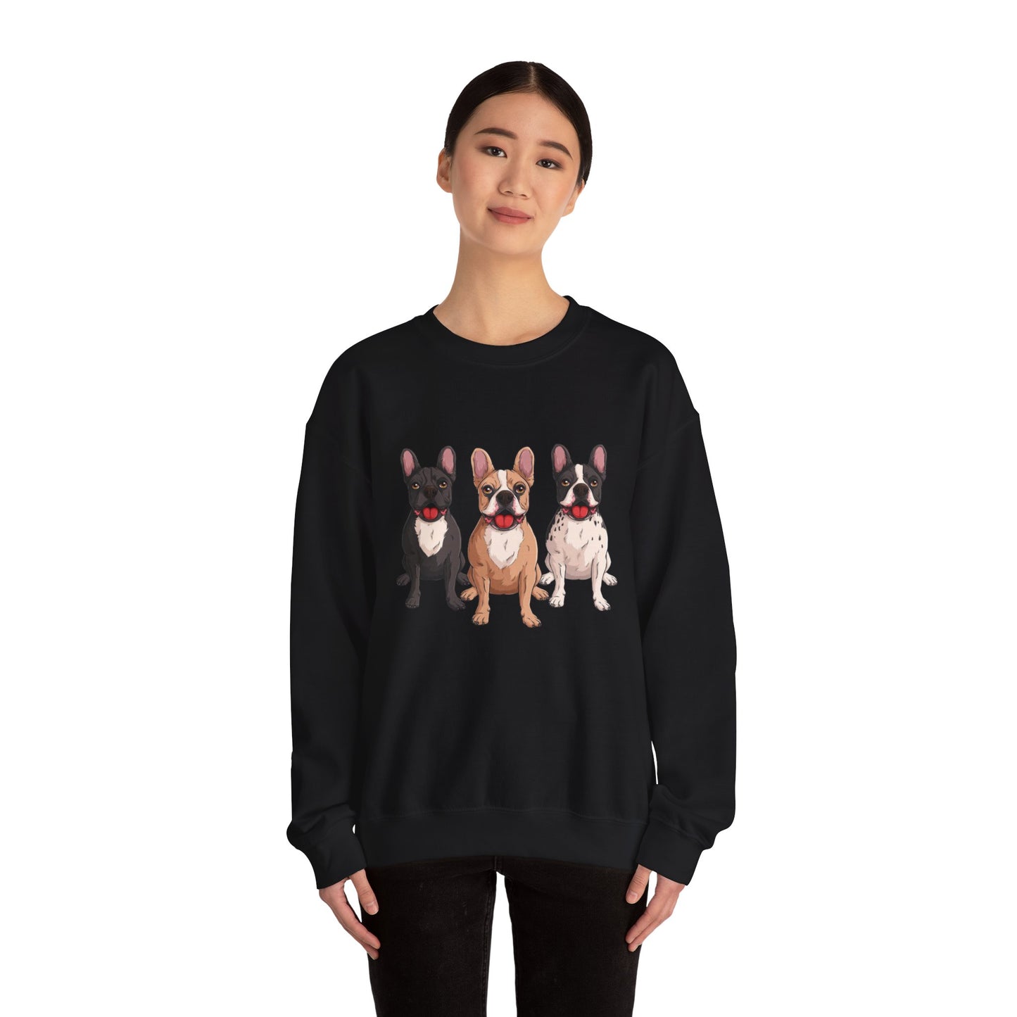 French Bulldog Trio Graphic Sweatshirt|Eco-Friendly - Limited