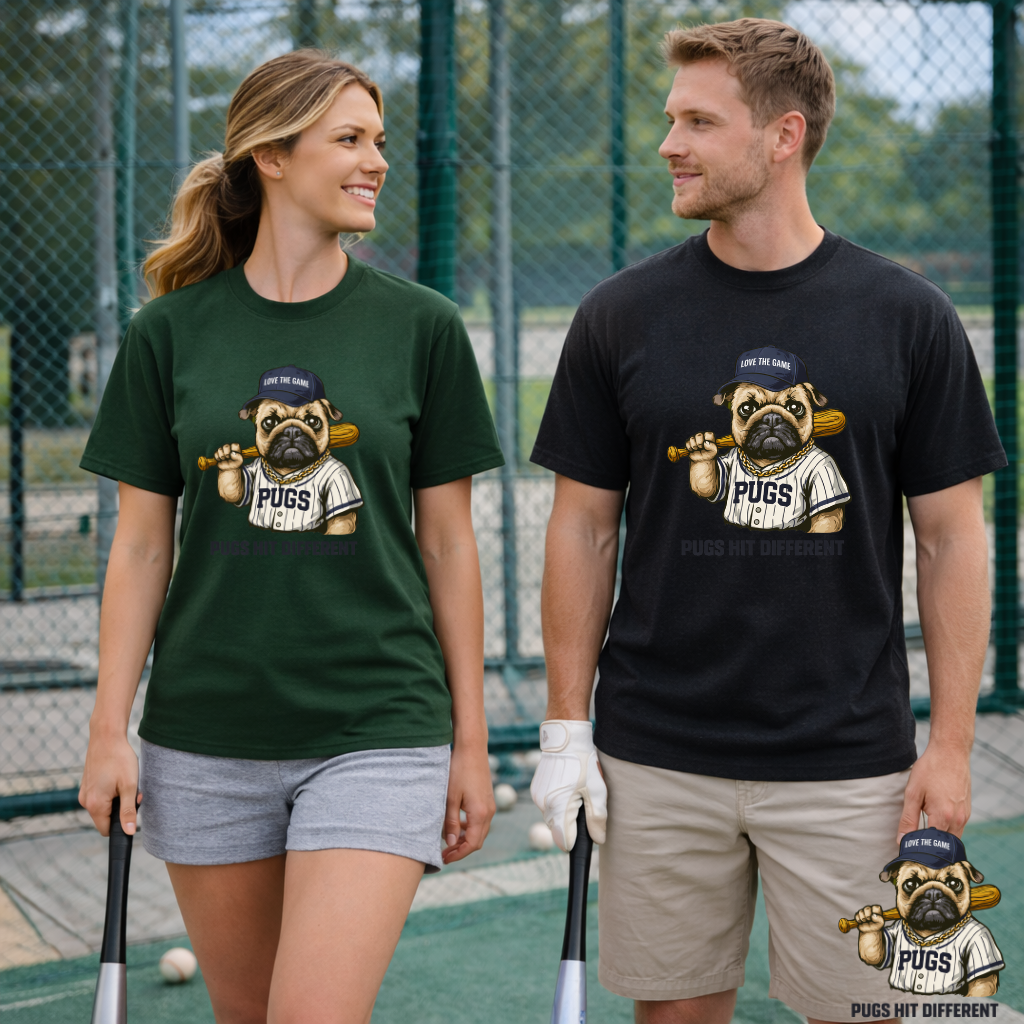 Pugs Hit Different T-Shirt | Eco-Limited