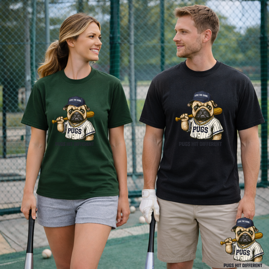 Pugs Hit Different T-Shirt | Eco-Limited
