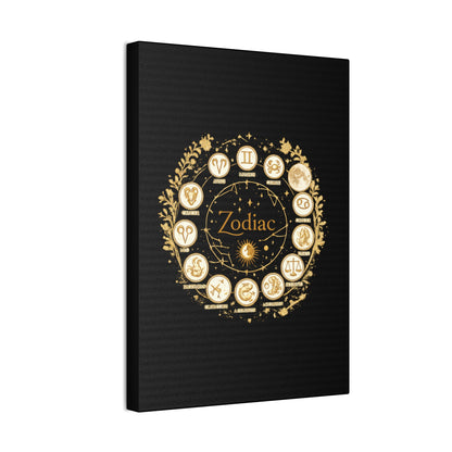 Golden Zodiac Astrology Canvas | Eco-Limited