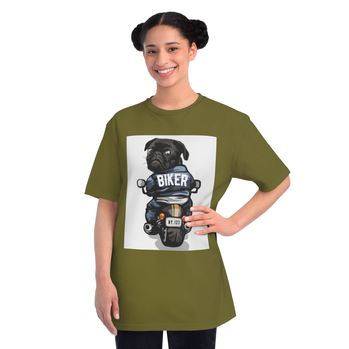 Organic Biker Pug T-Shirt | Organic-Limited