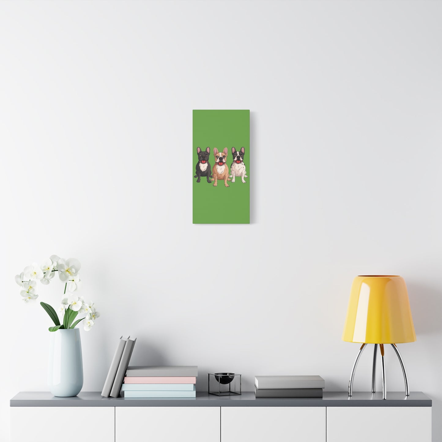 French Bulldog Trio Canvas Wall Art|Eco-Friendly - Limited