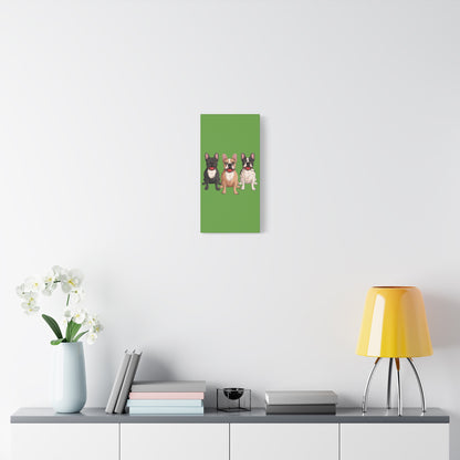 French Bulldog Trio Canvas Wall Art|Eco-Friendly - Limited