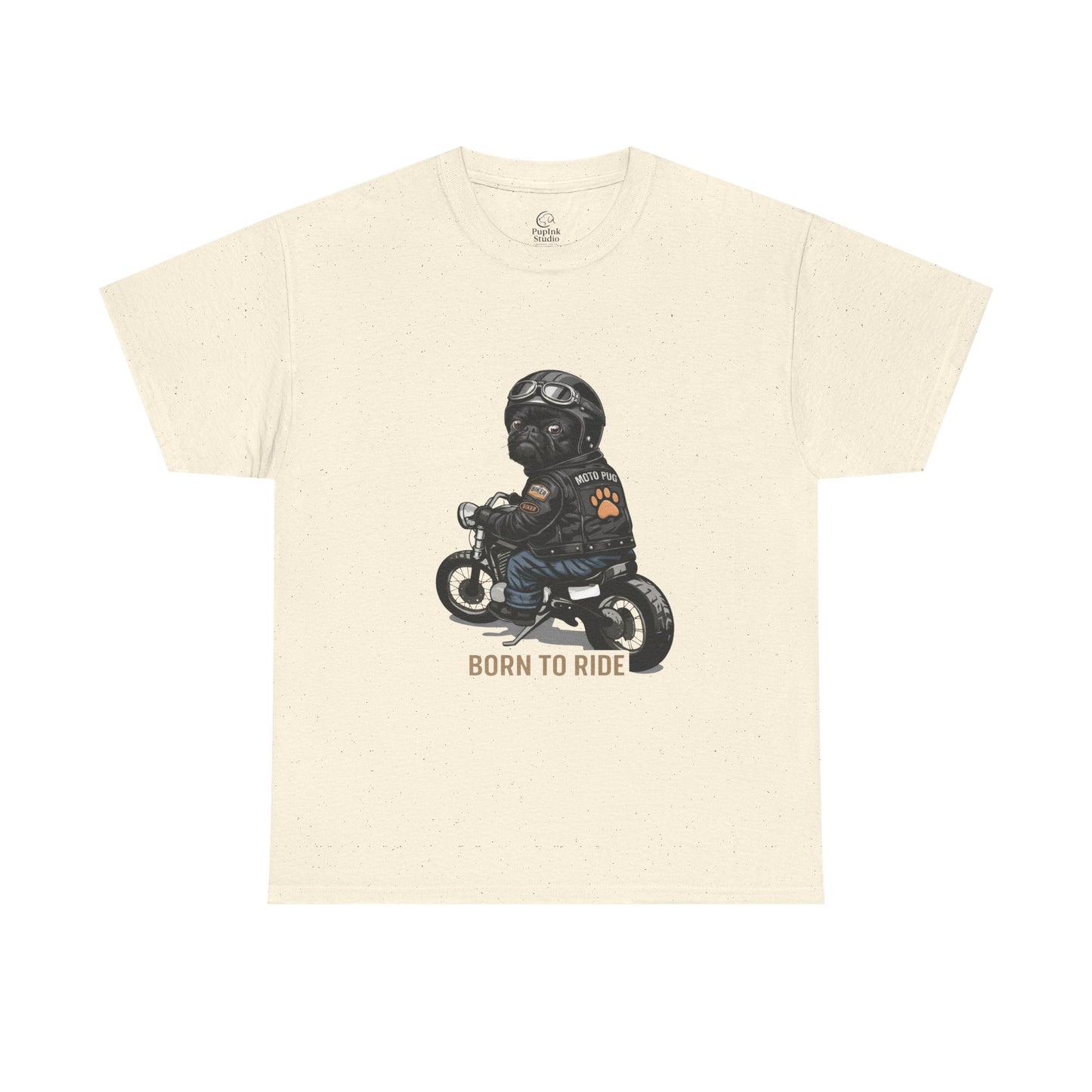 Moto Pug Born To Ride T-Shirt | Eco-Limited