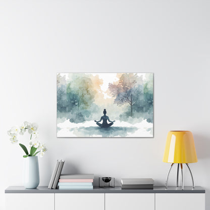 Peace Within Meditation Canvas Wall Art | Eco-Limited