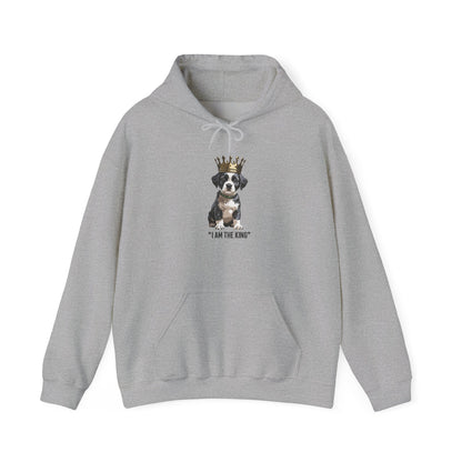 “I Am The King” Crowned Puppy Graphic Hoodie|Eco-Limited