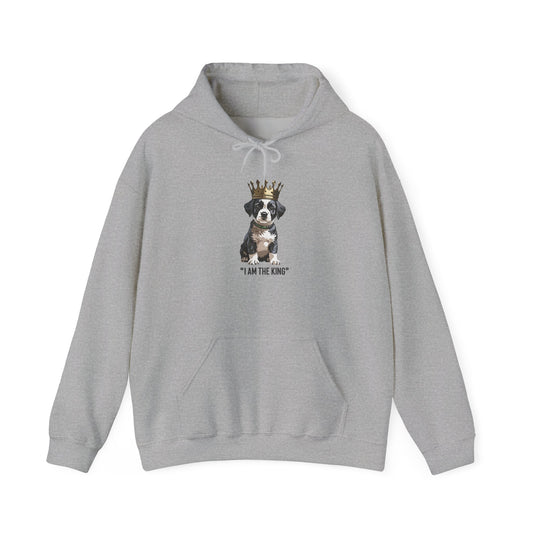 “I Am The King” Crowned Puppy Graphic Hoodie|Eco-Limited