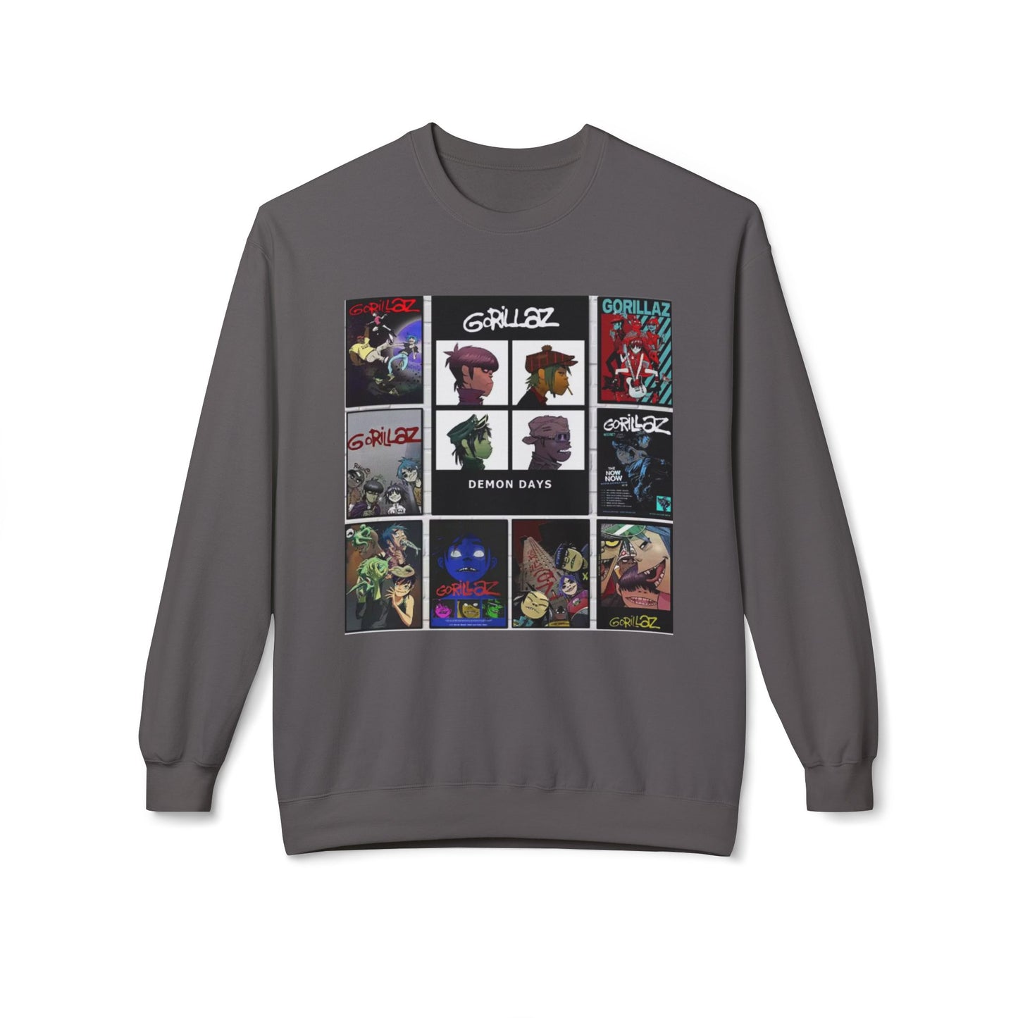Gorillaz Album Art Collage Graphic Sweatshirt Music Inspired Streetwear