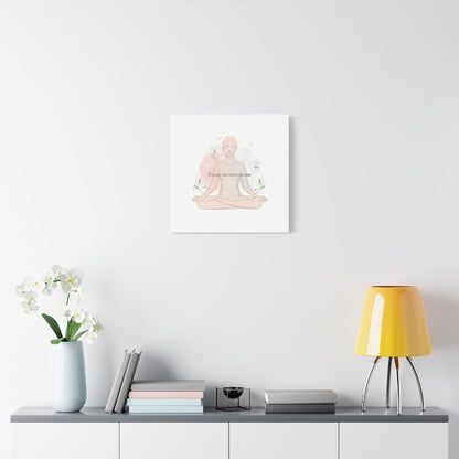 Focus on Intentions Canvas | Gentle Wellness Wall Art, Pastel Gradient Meditation Print