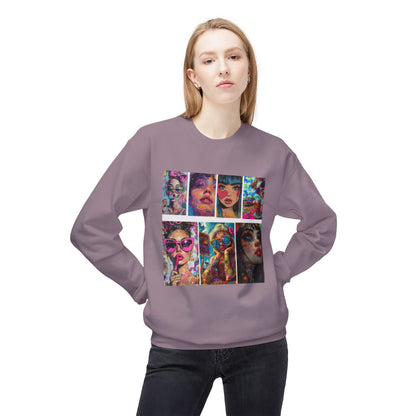 Pop Art Portrait Collage Graphic Sweatshirt