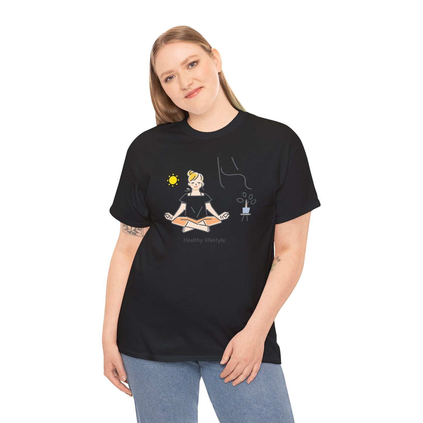 Healthy Lifestyle Illustration T-Shirt | Eco-Limited