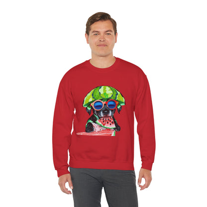 Dog in Helmet & Sunglasses Sweatshirt|Eco-Friendly - Limited