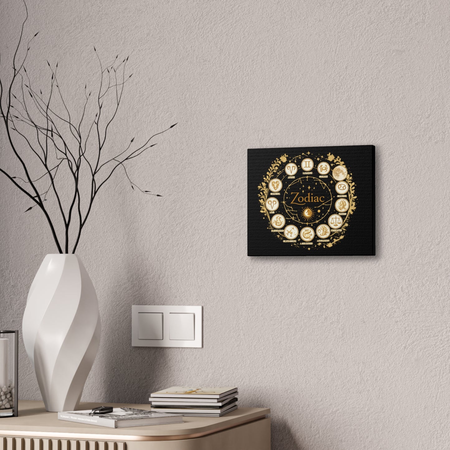 Golden Zodiac Astrology Canvas | Eco-Limited