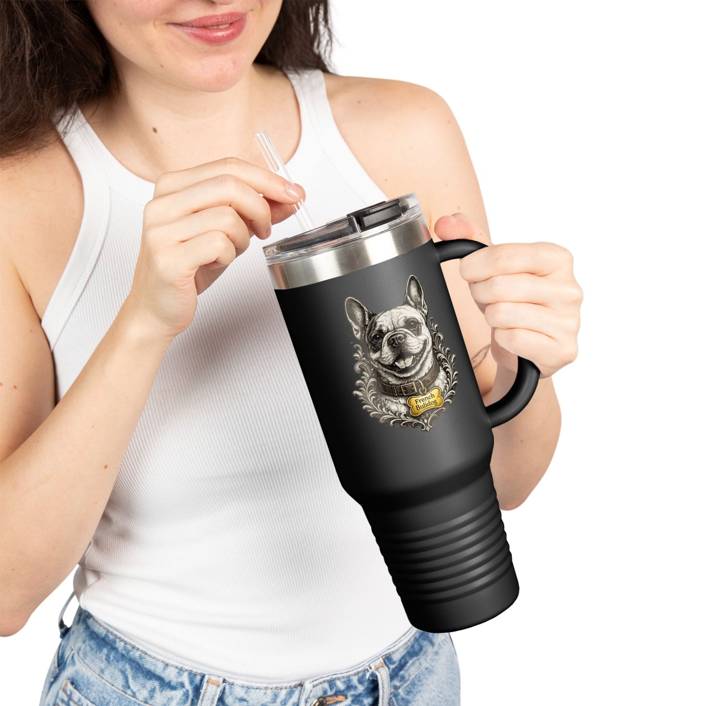 French Bulldog Emblem Stainless Steel Tumbler | Eco-Limited