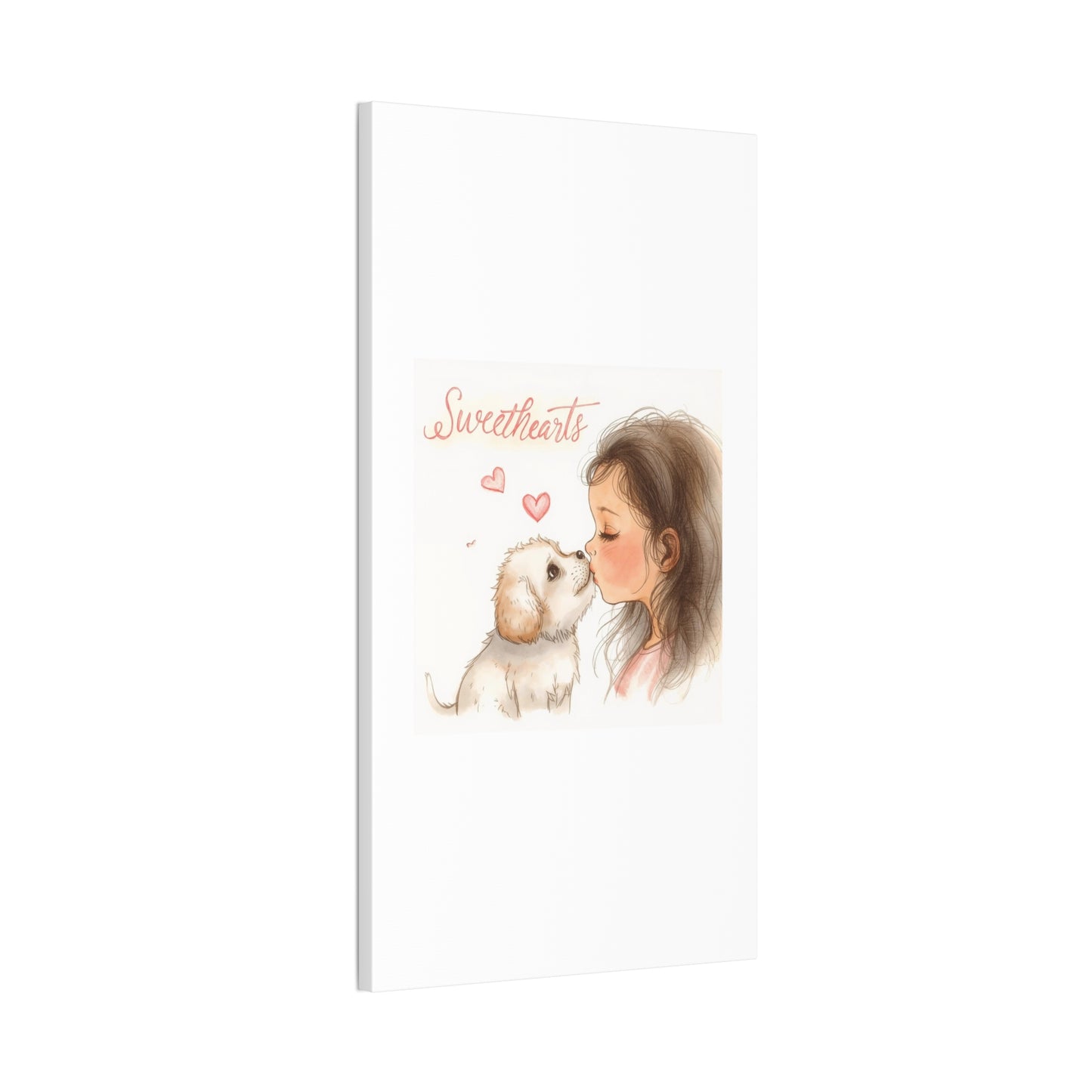 Sweethearts – Child &amp; Puppy Love Canvas | Eco-Limited