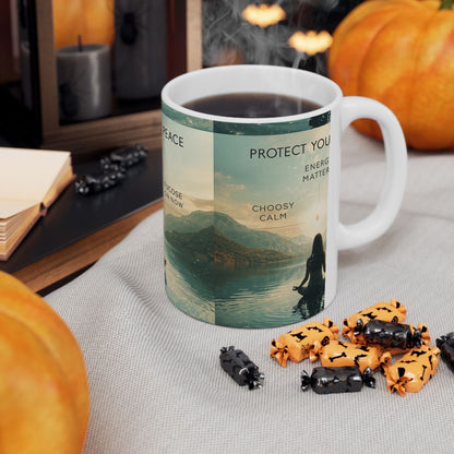 Protect Your Peace Meditation Ceramic Mug | Eco-Limited