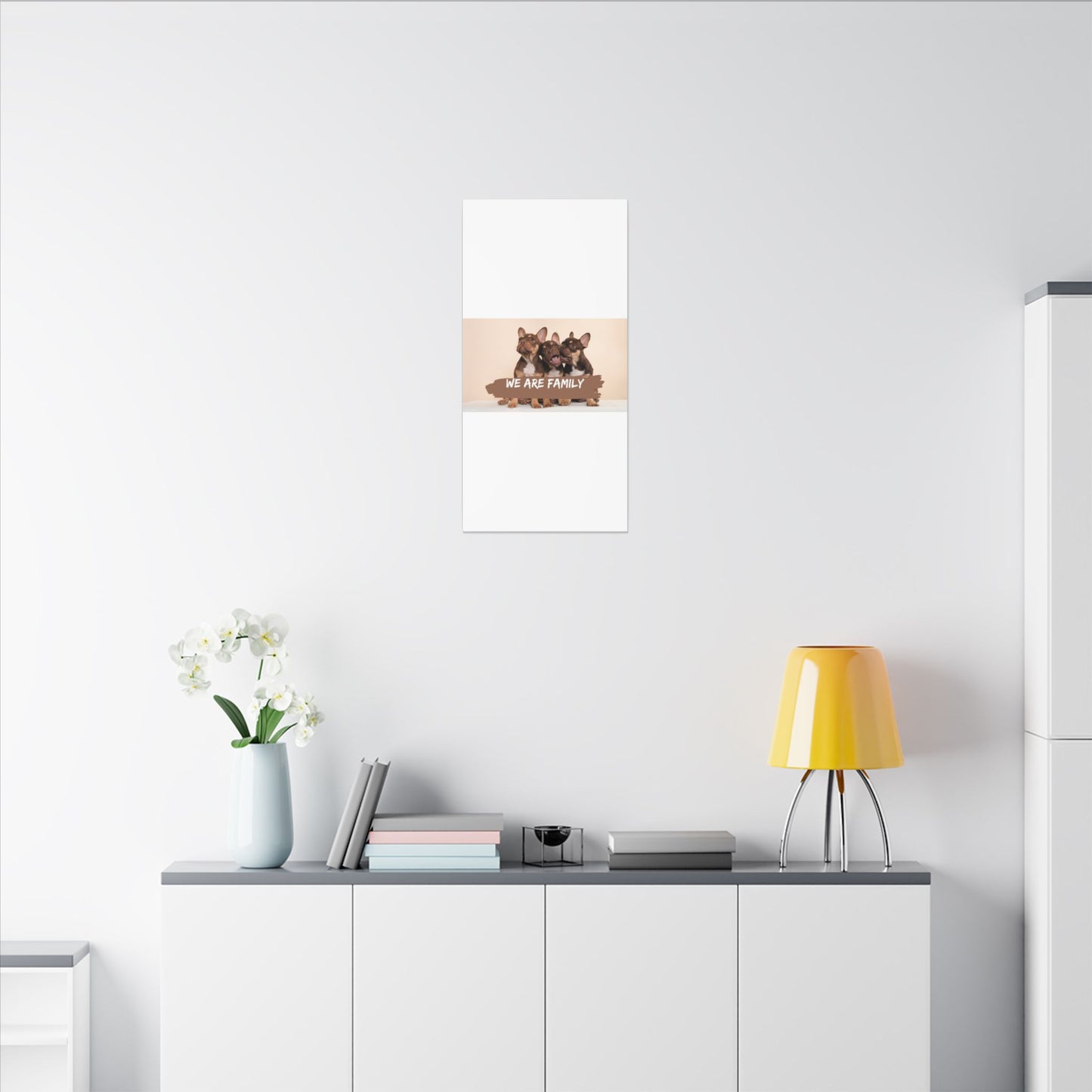 We Are Family French Bulldog Canvas Wall Art