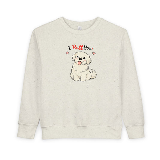 Cute Puppy Valentine Kids Crewneck