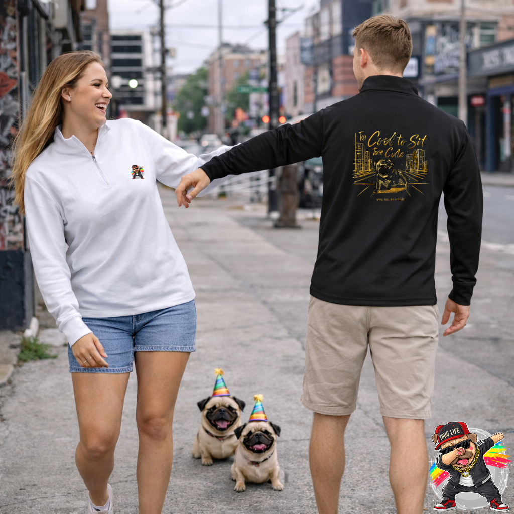 Too Cool To Sit Zip Pullover | Eco-Limited