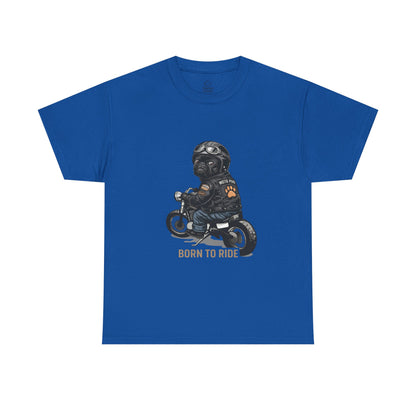 Moto Pug Born To Ride T-Shirt | Eco-Limited