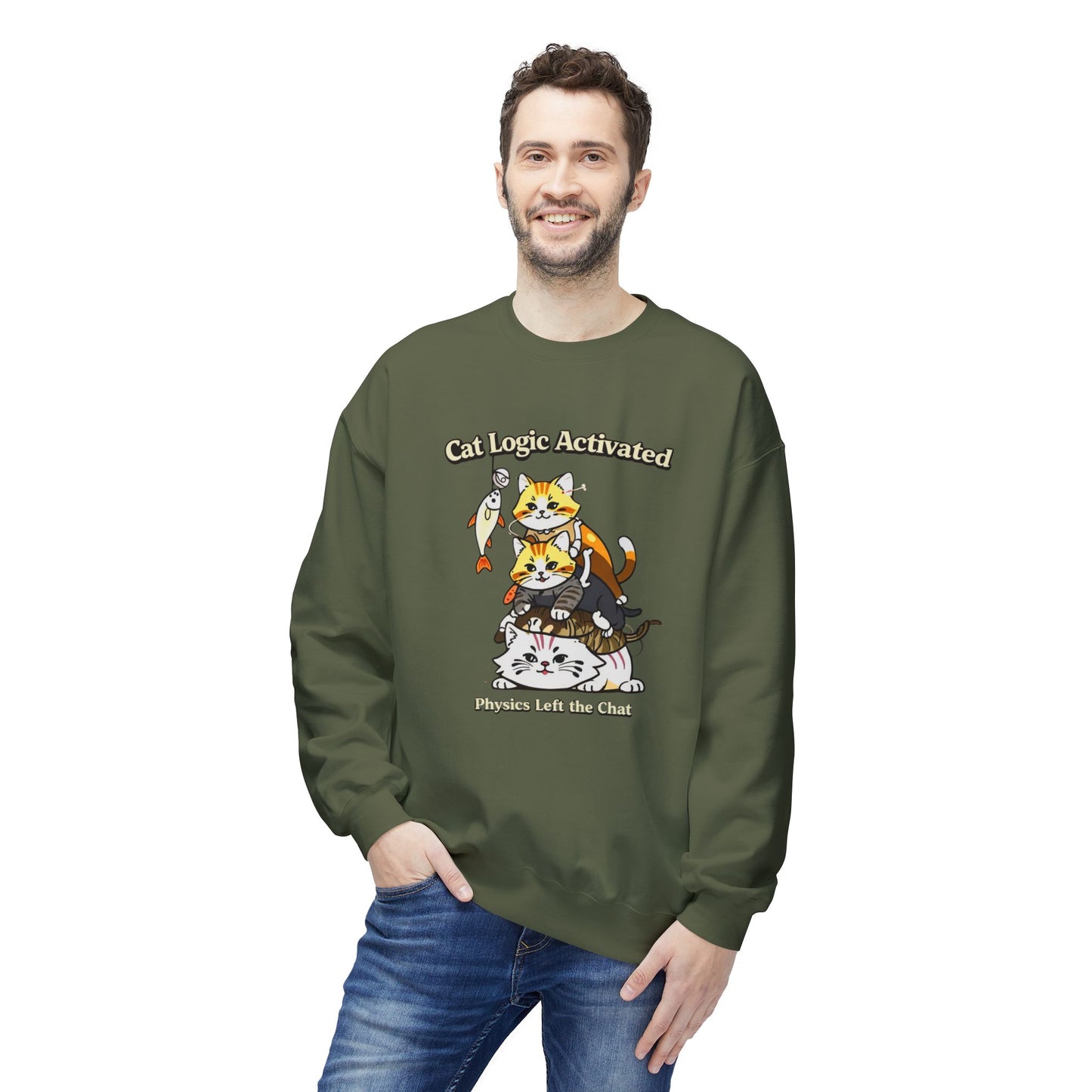 Cat Logic Activated Graphic Sweater | Eco-Limited