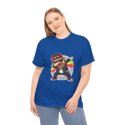 Thug Life Pug Front Graphic T-Shirt | Eco-Limited