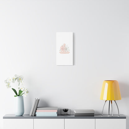 Focus on Intentions Canvas | Gentle Wellness Wall Art, Pastel Gradient Meditation Print