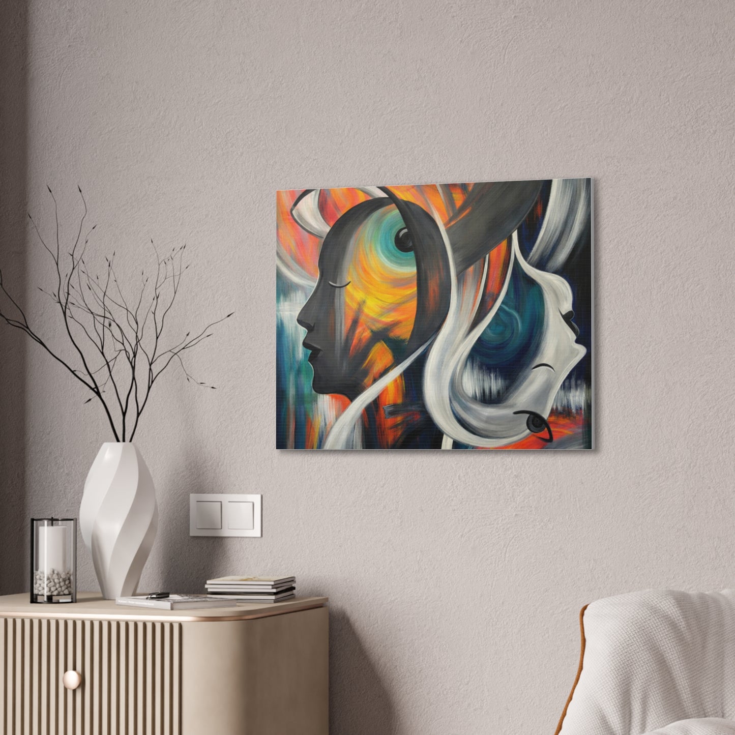 Abstract Expression Portrait Canvas | Eco-Limited