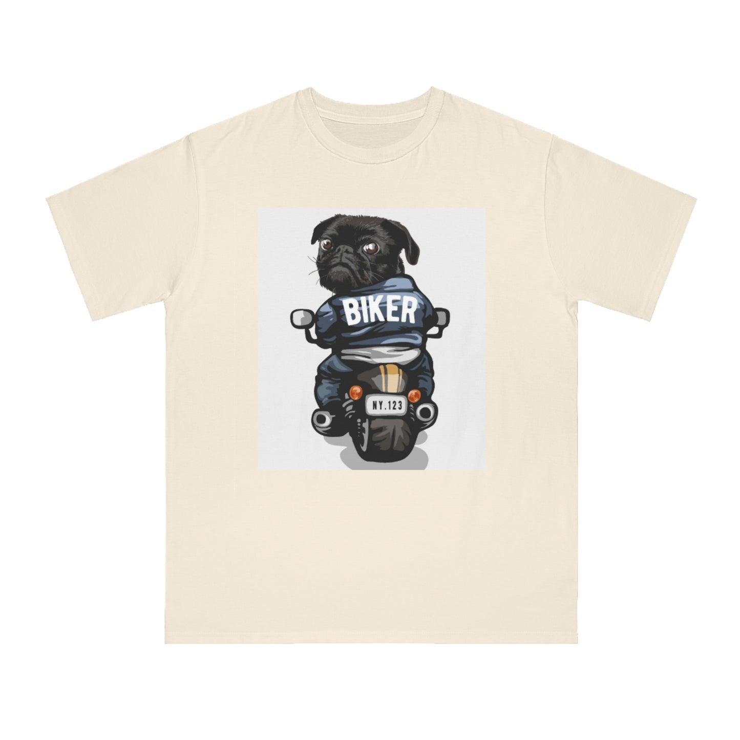Organic Biker Pug T-Shirt | Organic-Limited