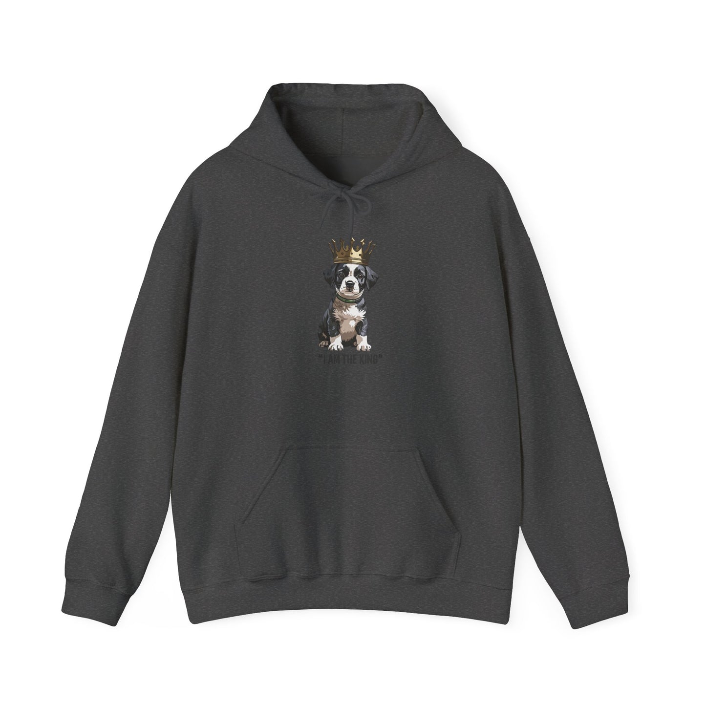 “I Am The King” Crowned Puppy Graphic Hoodie|Eco-Limited