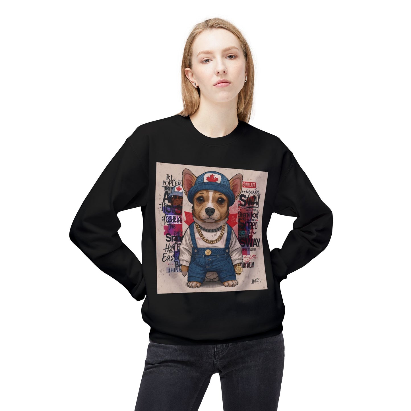 Lucky Street Pup Art Sweater | Eco-Limited