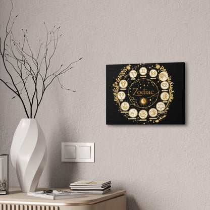 Golden Zodiac Astrology Canvas | Eco-Limited