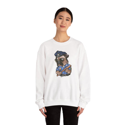 Police Pug Graphic Crewneck Sweatshirt|Eco-Friendly - Limited