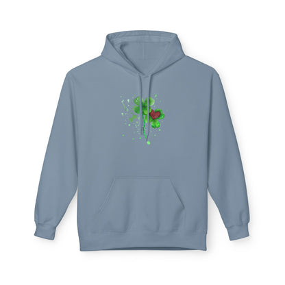 Lucky Heart Clover Watercolor Hoodie | Eco-Limited