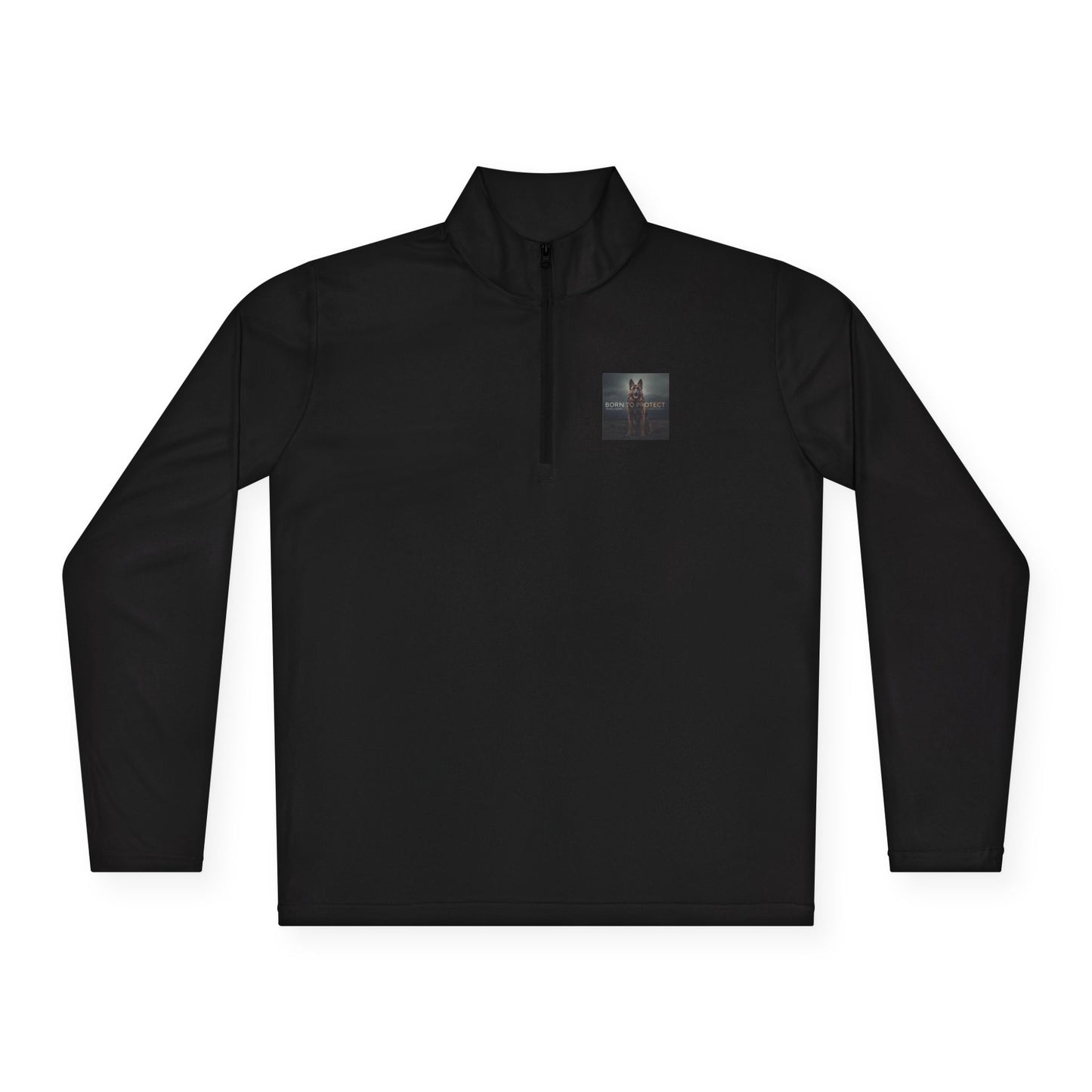 German Shepherd Born To Protect Quarter Zip Pullover | Eco-Limited