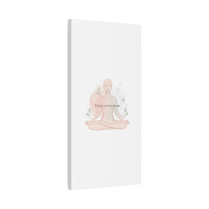 Focus on Intentions Canvas | Gentle Wellness Wall Art, Pastel Gradient Meditation Print