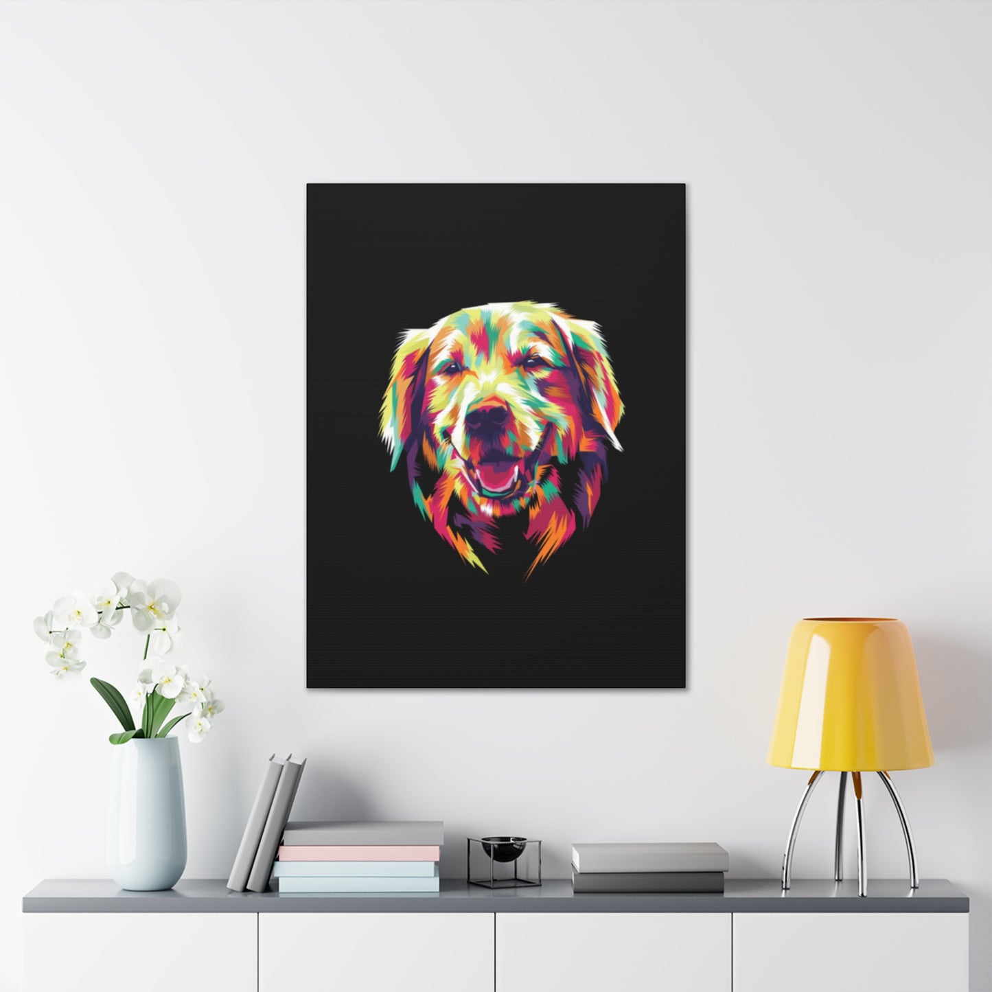 Color Burst Golden Smile Canvas | Eco-Limited