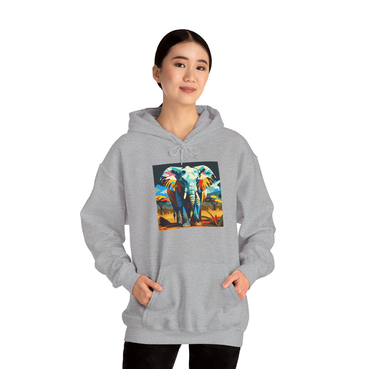 Electric Elephant Art Hoodie | Eco-Limited
