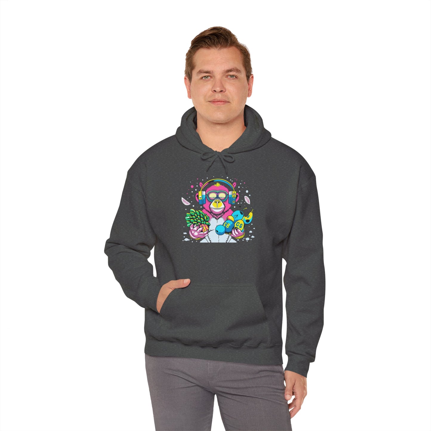 Neon Groove DJ Monkey Hoodie | Eco-Limited