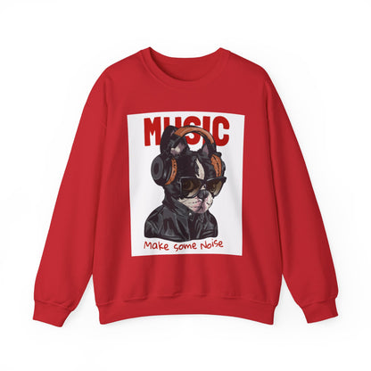 Music Dog “Make Some Noise” Graphic Sweatshirt | Eco-Limited