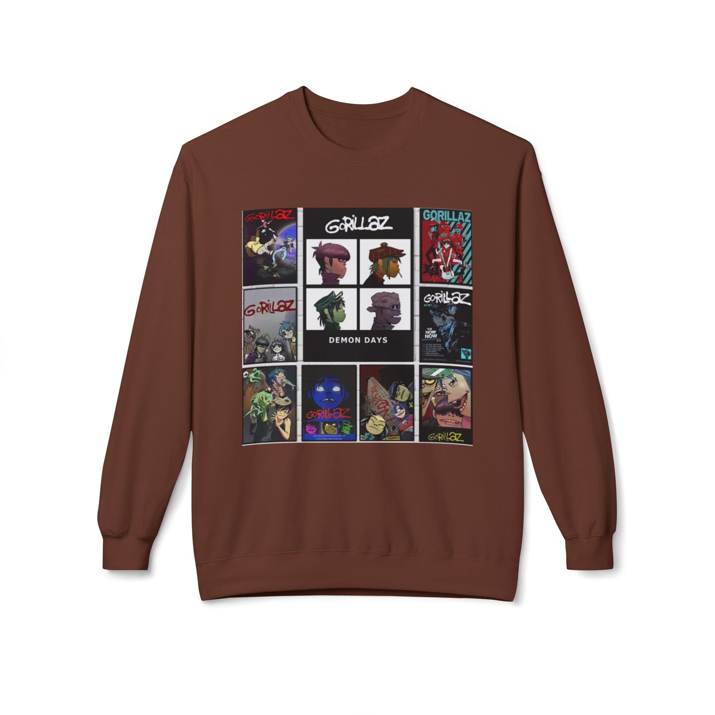 Gorillaz Album Art Collage Graphic Sweatshirt Music Inspired Streetwear